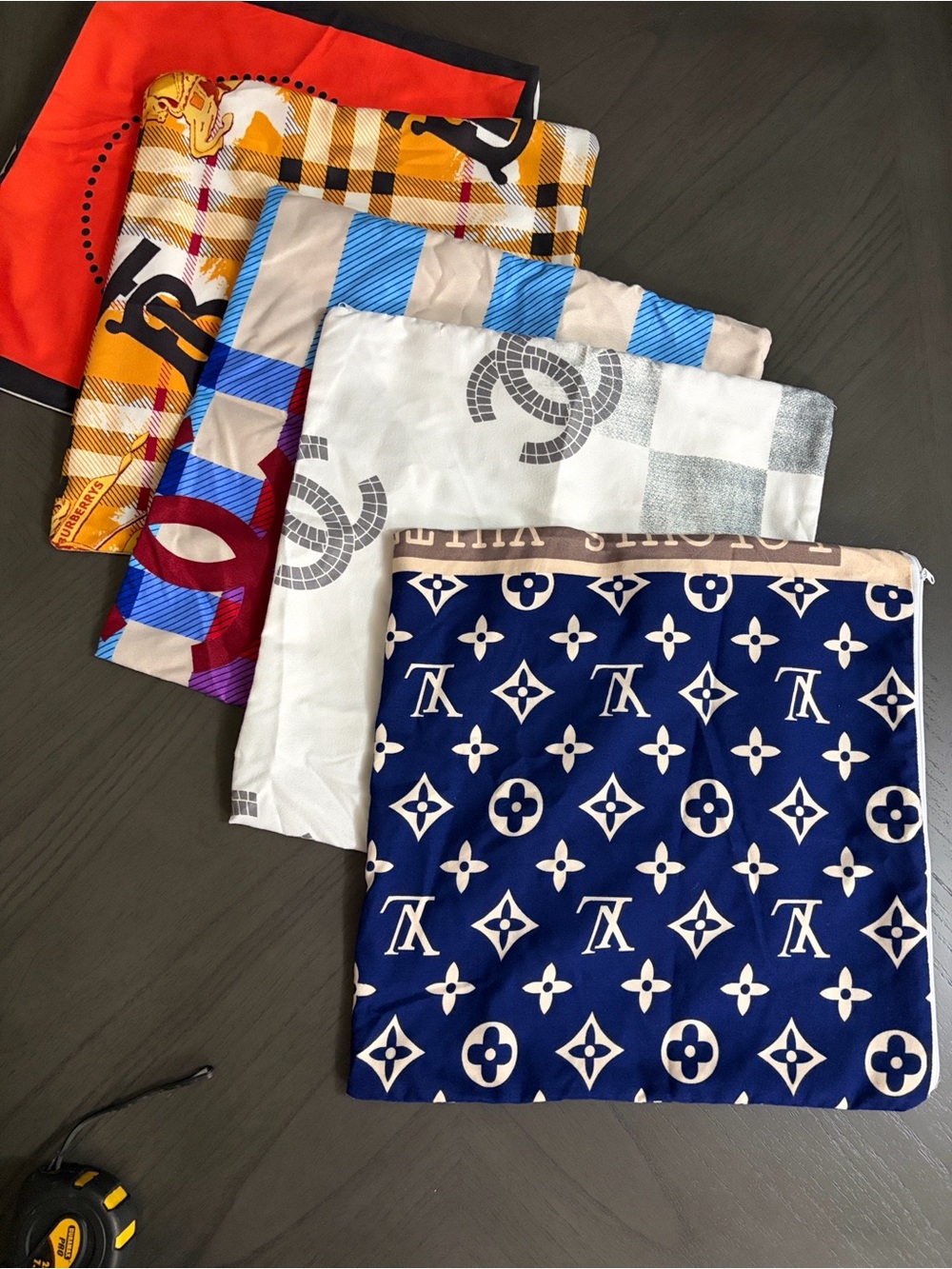 5-Piece Assorted designer-inspired Cushion Cover Bundle – Pre-Owned